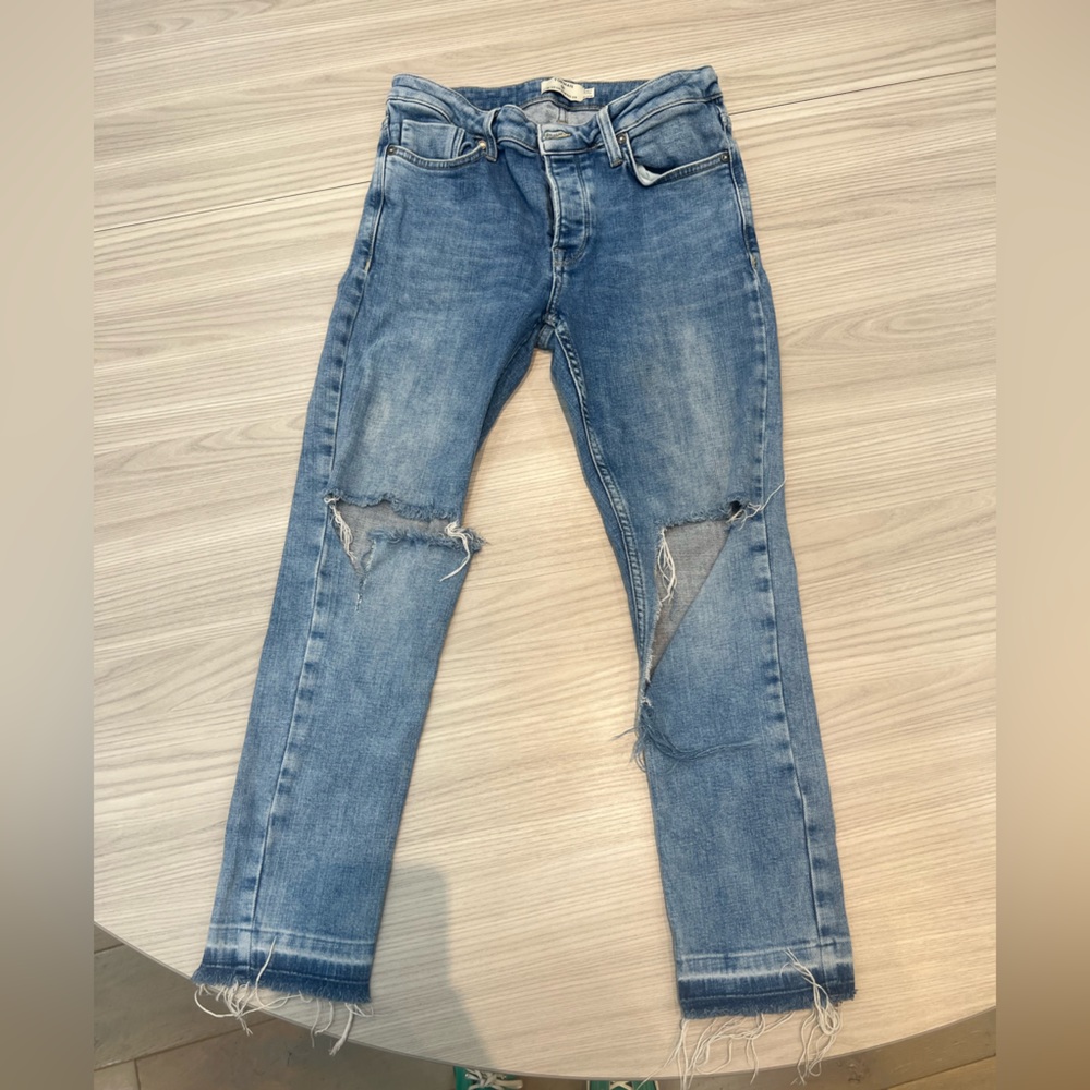 Topman slim Ripped Blue Jeans size 32